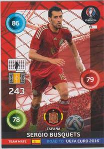 Team Mates, Adrenalyn Road to Euro 2016, ESP, Sergio Busquets