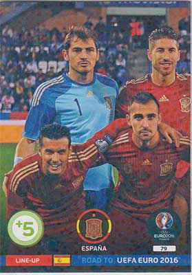 Line-up Cards, Adrenalyn Road to Euro 2016, Espana (1)
