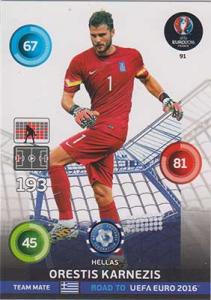 Team Mates, Adrenalyn Road to Euro 2016, GRE, Orestis Karnezis