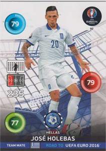 Team Mates, Adrenalyn Road to Euro 2016, GRE, Jose Holebas