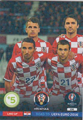 Line-up Cards, Adrenalyn Road to Euro 2016, Hrvatska (1)