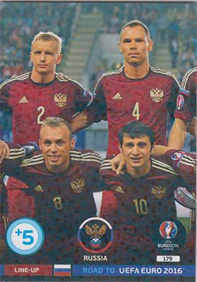 Line-up Cards, Adrenalyn Road to Euro 2016, Russia (2)