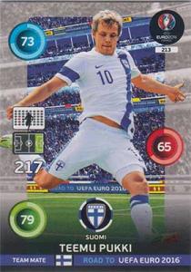 Team Mates, Adrenalyn Road to Euro 2016, FIN, Teemu Pukki