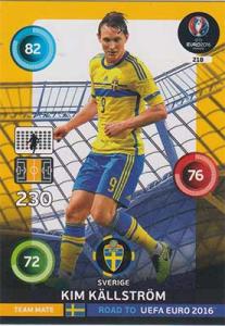 Team Mates, Adrenalyn Road to Euro 2016, SWE, Kim Källström