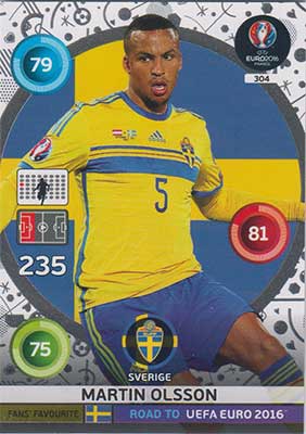 Fans Favourites, Adrenalyn Road to Euro 2016, SWE, Martin Olsson