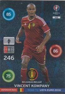 Defensive Rocks, Adrenalyn Road to Euro 2016, BEL, Vincent Kompany