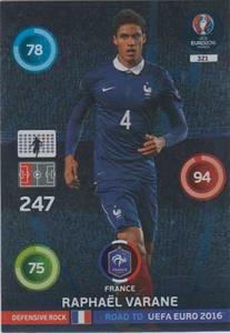Defensive Rocks, Adrenalyn Road to Euro 2016, FRA, Raphael Varane