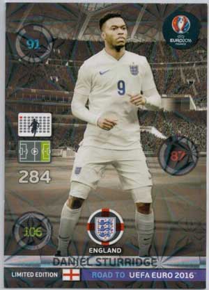 Limited Edition, Adrenalyn Road to Euro 2016, Daniel Sturridge
