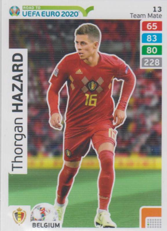 Adrenalyn XL Road to UEFA EURO 2020 #013 Thorgan Hazard (Belgium) - Team Mate