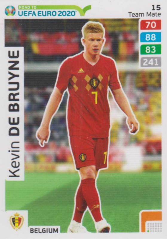 Adrenalyn XL Road to UEFA EURO 2020 #015 Kevin De Bruyne (Belgium) - Team Mate