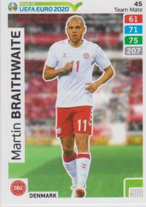 Adrenalyn XL Road to UEFA EURO 2020 #045 Martin Braithwaite (Denmark) - Team Mate