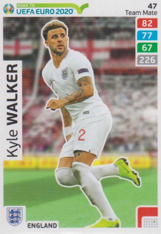 Adrenalyn XL Road to UEFA EURO 2020 #047 Kyle Walker (England) - Team Mate
