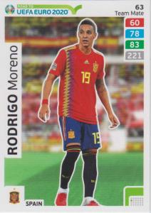 Adrenalyn XL Road to UEFA EURO 2020 #063 Rodrigo Moreno (Spain) - Team Mate