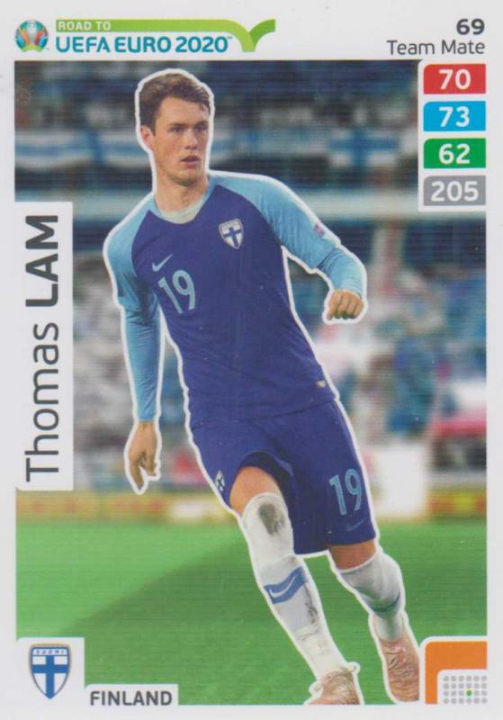 Adrenalyn XL Road to UEFA EURO 2020 #069 Thomas Lam (Finland) - Team Mate