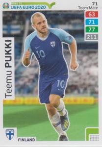 Adrenalyn XL Road to UEFA EURO 2020 #071 Teemu Pukki (Finland) - Team Mate