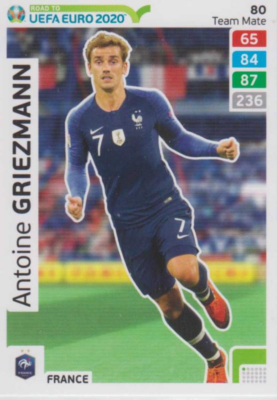 Adrenalyn XL Road to UEFA EURO 2020 #080 Antoine Griezmann (France) - Team Mate