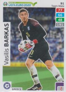 Adrenalyn XL Road to UEFA EURO 2020 #091 Vasilis Barkas (Greece) - Team Mate