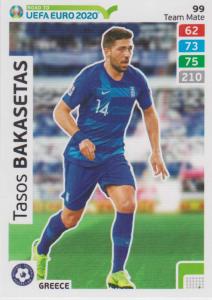 Adrenalyn XL Road to UEFA EURO 2020 #099 Tasos Bakasetas (Greece) - Team Mate