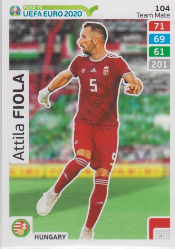 Adrenalyn XL Road to UEFA EURO 2020 #104 Attila Fiola (Hungary) - Team Mate