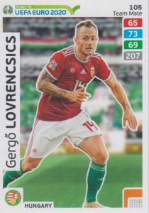 Adrenalyn XL Road to UEFA EURO 2020 #105 Gergő Lovrencsics (Hungary) - Team Mate