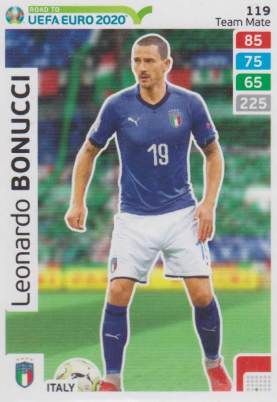 Adrenalyn XL Road to UEFA EURO 2020 #119 Leonardo Bonucci (Italy) - Team Mate