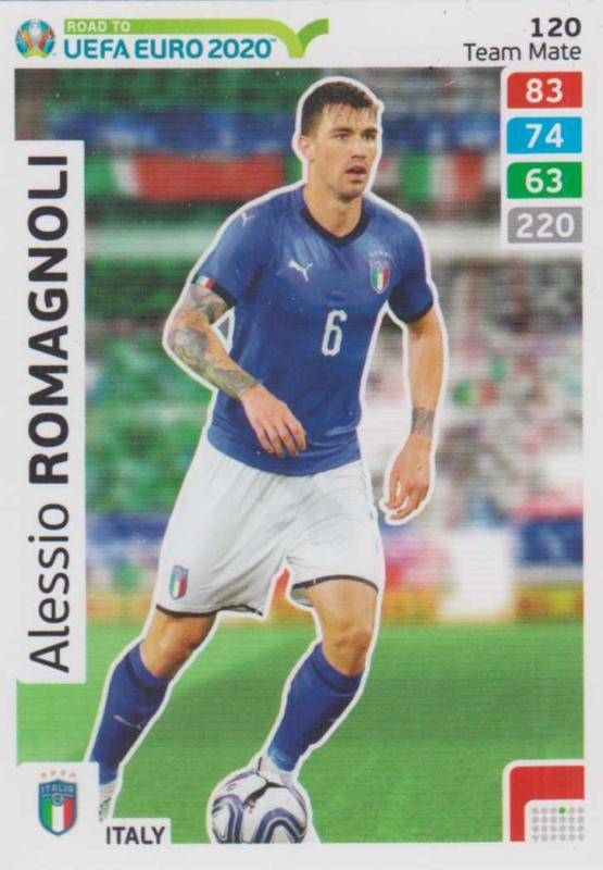 Adrenalyn XL Road to UEFA EURO 2020 #120 Alessio Romagnoli (Italy) - Team Mate