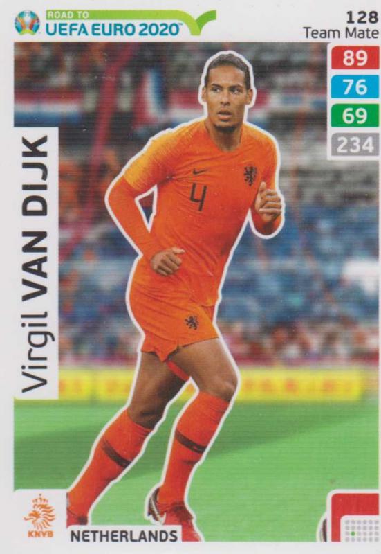 Adrenalyn XL Road to UEFA EURO 2020 #128 Virgil van Dijk (Netherlands) - Team Mate