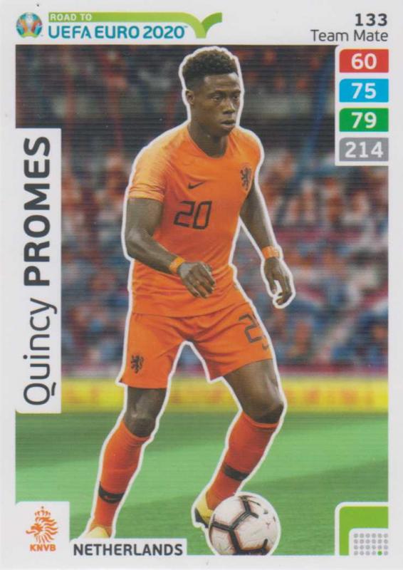 Adrenalyn XL Road to UEFA EURO 2020 #133 Quincy Promes (Netherlands) - Team Mate