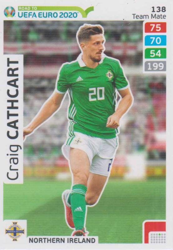 Adrenalyn XL Road to UEFA EURO 2020 #138 Craig Cathcart (Northern Ireland) - Team Mate
