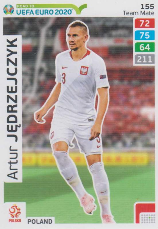 Adrenalyn XL Road to UEFA EURO 2020 #155 Artur Jędrzejczyk (Poland) - Team Mate