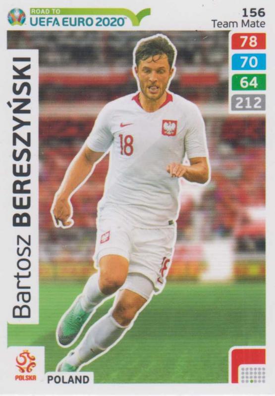 Adrenalyn XL Road to UEFA EURO 2020 #156 Bartosz Bereszyński (Poland) - Team Mate