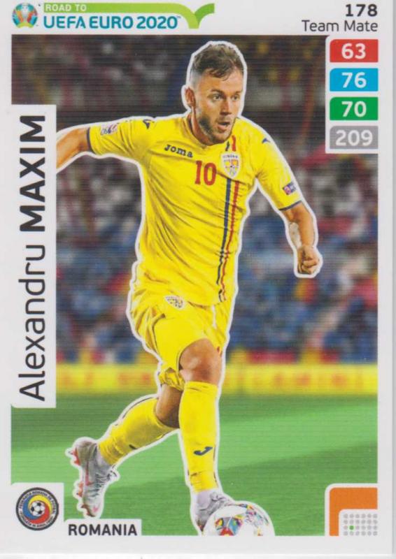 Adrenalyn XL Road to UEFA EURO 2020 #178 Alexandru Maxim (Romania) - Team Mate