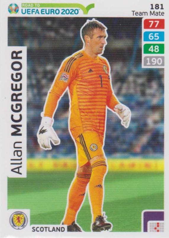 Adrenalyn XL Road to UEFA EURO 2020 #181 Allan McGregor (Scotland) - Team Mate