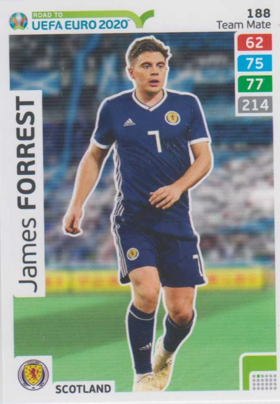 Adrenalyn XL Road to UEFA EURO 2020 #188 James Forrest (Scotland) - Team Mate