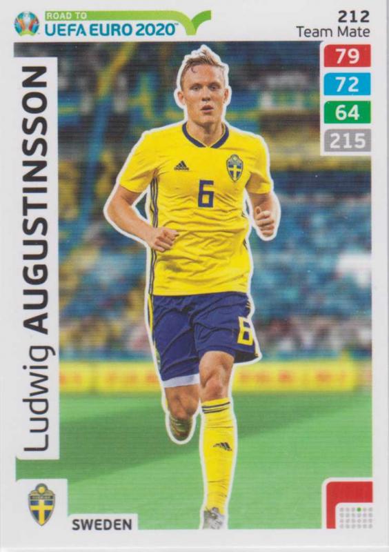 Adrenalyn XL Road to UEFA EURO 2020 #212 Ludwig Augustinsson (Sweden) - Team Mate