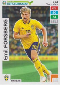 Adrenalyn XL Road to UEFA EURO 2020 #214 Emil Forsberg (Sweden) - Team Mate
