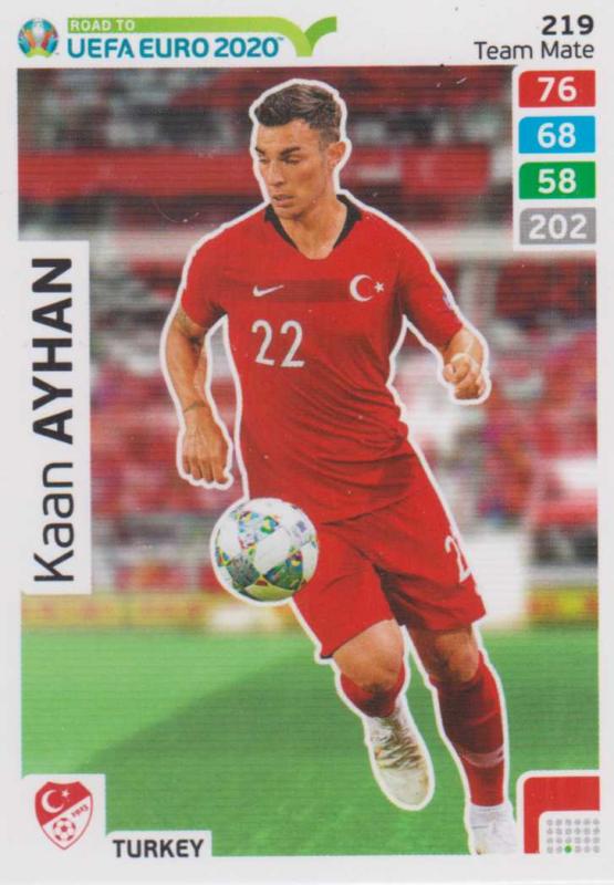 Adrenalyn XL Road to UEFA EURO 2020 #219 Kaan Ayhan (Turkey) - Team Mate