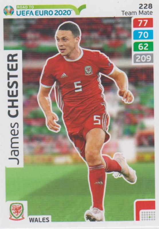 Adrenalyn XL Road to UEFA EURO 2020 #228 James Chester (Wales) - Team Mate