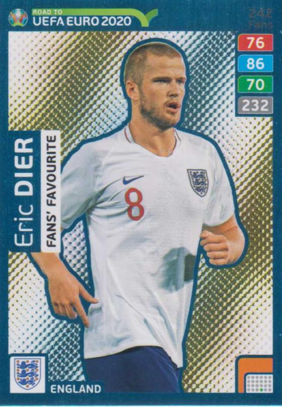 Adrenalyn XL Road to UEFA EURO 2020 #242 Eric Dier (England) - Fans' Favourite