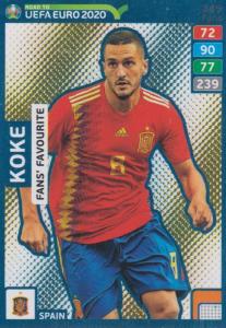 Adrenalyn XL Road to UEFA EURO 2020 #245 Koke (Spain) - Fans' Favourite