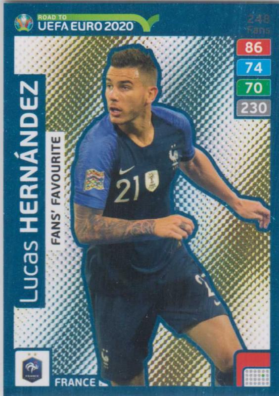 Adrenalyn XL Road to UEFA EURO 2020 #248 Lucas Hernández (France) - Fans' Favourite