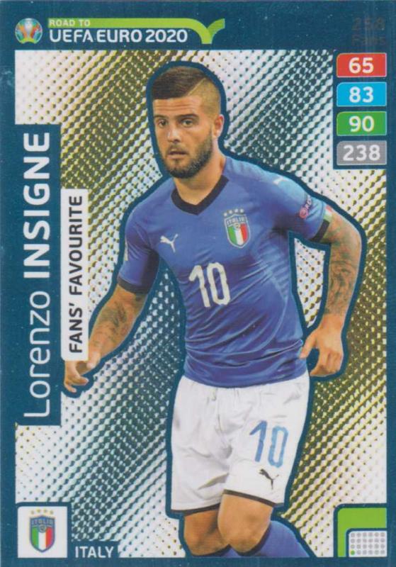 Adrenalyn XL Road to UEFA EURO 2020 #258 Lorenzo Insigne (Italy) - Fans' Favourite