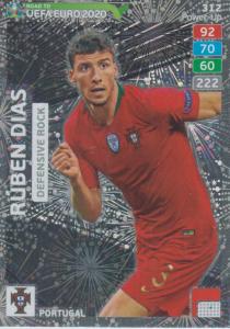 Adrenalyn XL Road to UEFA EURO 2020 #312 Rúben Dias (Portugal) - Defensive Rock