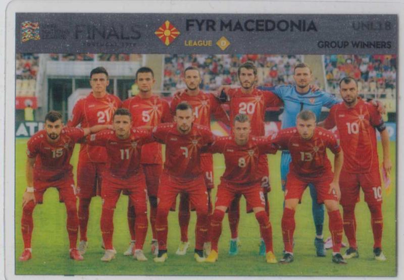 Adrenalyn XL Road to UEFA EURO 2020 UNL18 Team Photo (FYR Macedonia) - UEFA Nations League