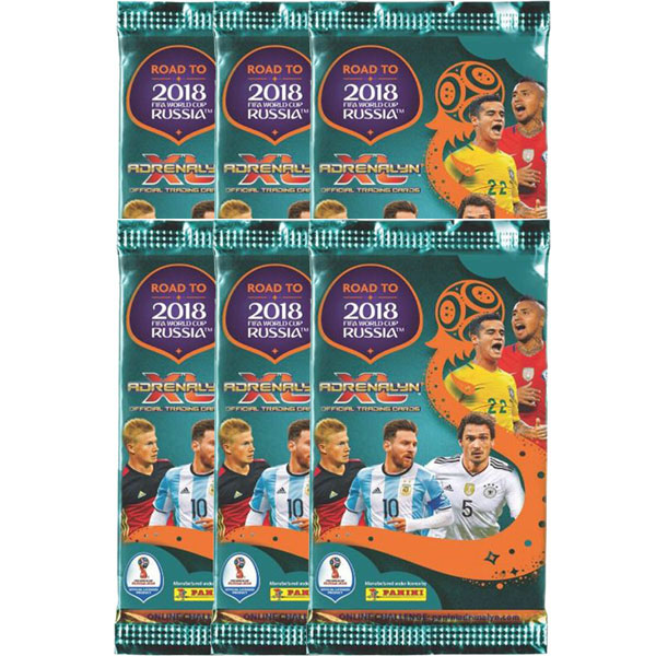 6 Packs, Panini Adrenalyn XL Road to World Cup Russia 2018