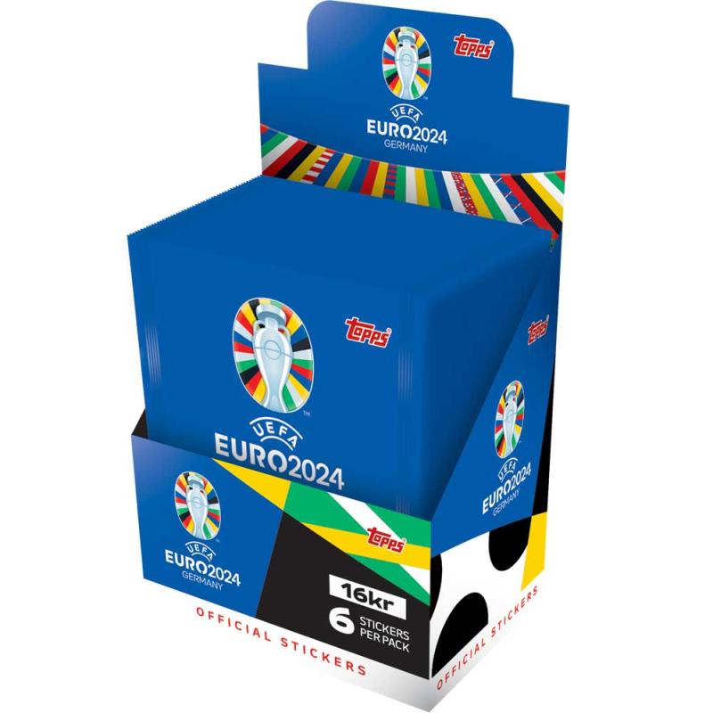 Box (50 Paket) - Topps EURO 2024 Stickers (Klisterbilder)