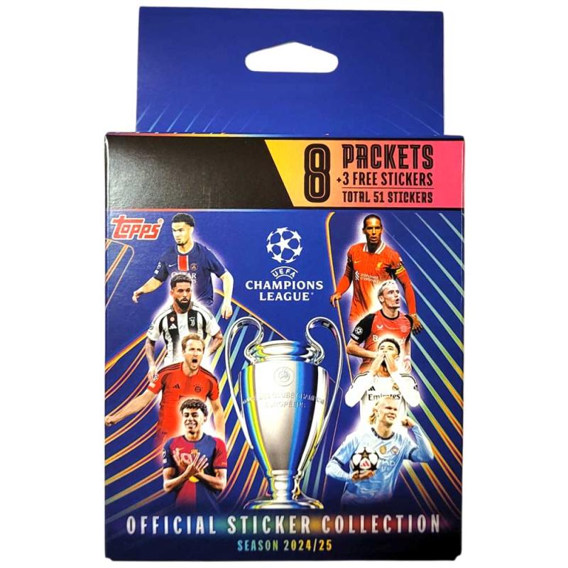 Eco Box - Topps UEFA Champions League Stickers 2024-25 (51 Stickers in total)