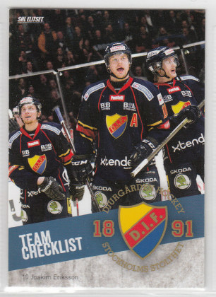 2014-15 SHL s.1 SP Base #146 Joakim Eriksson Djurgården Hockey
