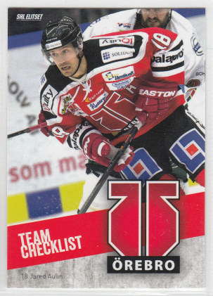 2014-15 SHL s.1 SP Base #156 Jared Aulin Örebro Hockey
