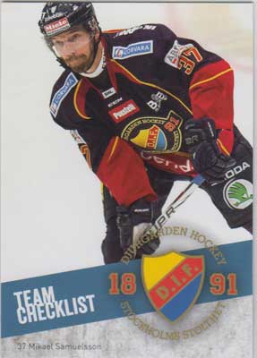 2014-15 SHL s.2 SP Base #302 Mikael Samuelsson Djurgården Hockey